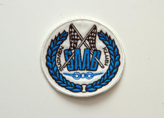 Kangasmerkki Saab-klubin logolla, 80 mm